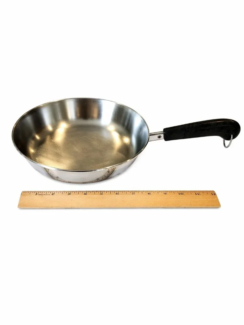 Vintage Revere Ware 9” Skillet Frying Pan Copper Bottom Clinton IL 1986 USA